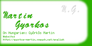 martin gyorkos business card