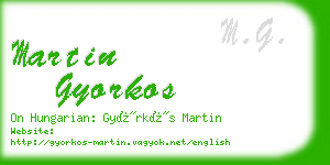 martin gyorkos business card